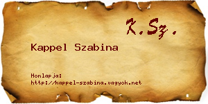 Kappel Szabina névjegykártya
